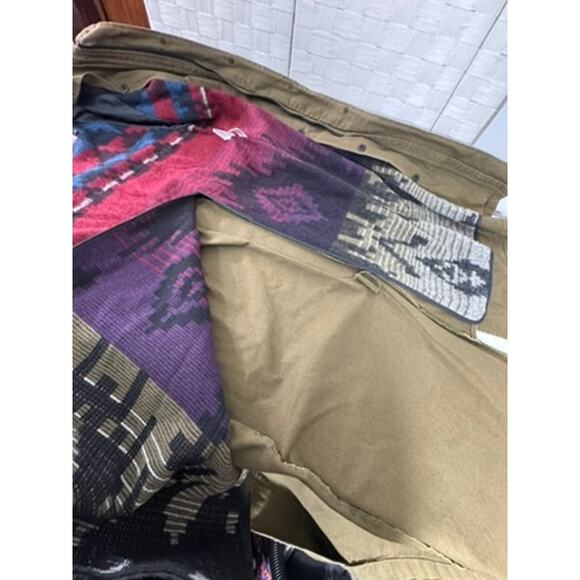 "Woolrich" VNTG Aztec Wool Lined Trench Barn Chore Horses 1883 1923 Coat SZ M - Picture 11 of 16